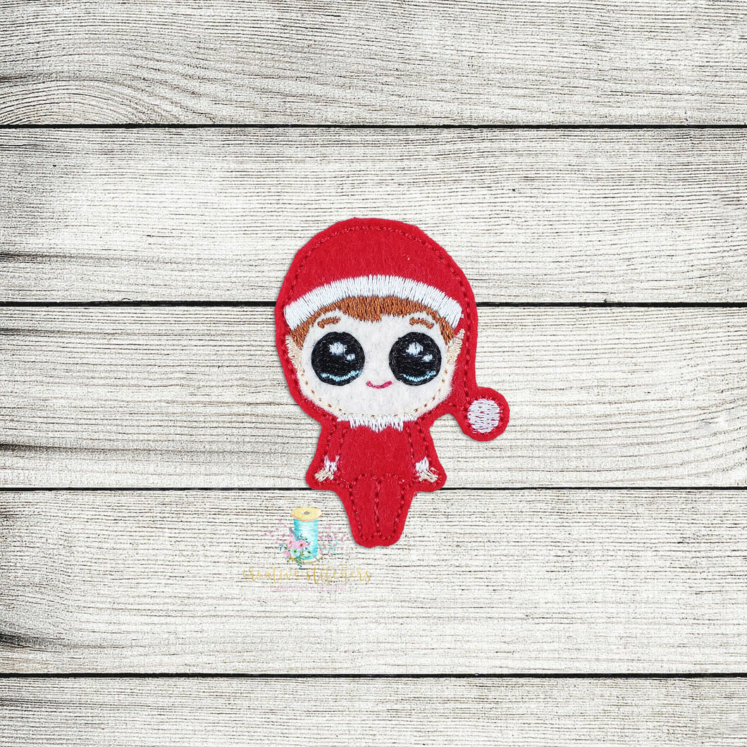 Elf Sitting Feltie Digital Embroidery Design File