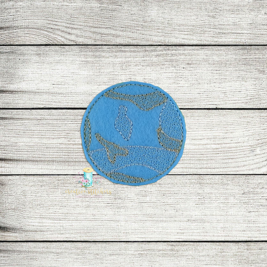 Planet Pluto Feltie Digital Embroidery Design File