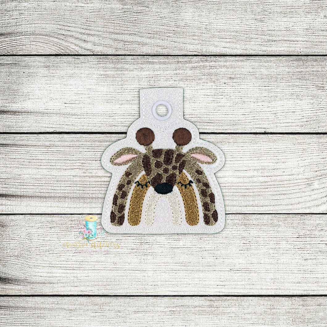 Rainbow Animal Giraffe Eyelet Digital Embroidery Design File