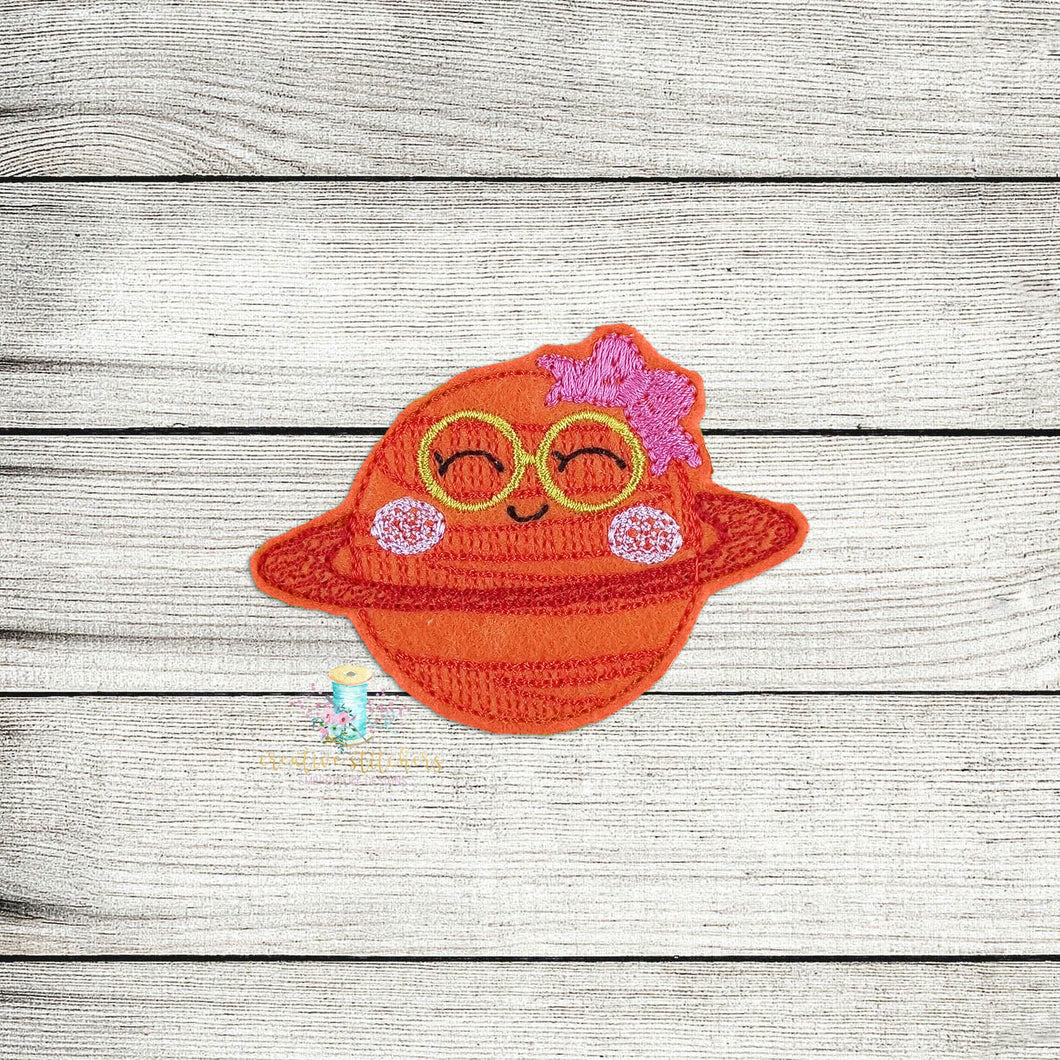 Planet Saturn Feltie Digital Embroidery Design File