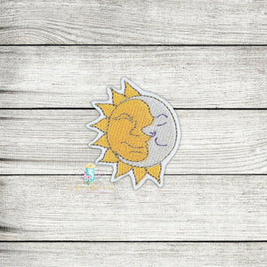 Sun and Moon Feltie Digital Embroidery Design File