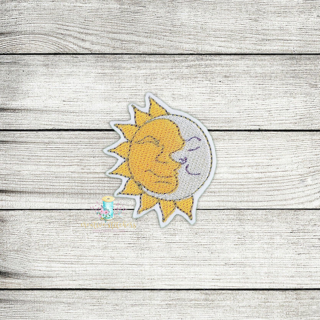 Sun and Moon Feltie Digital Embroidery Design File