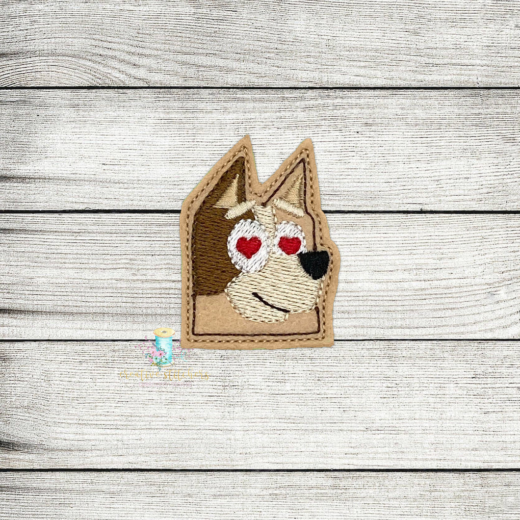 Valentine Blue Mom Feltie Digital Embroidery Design File