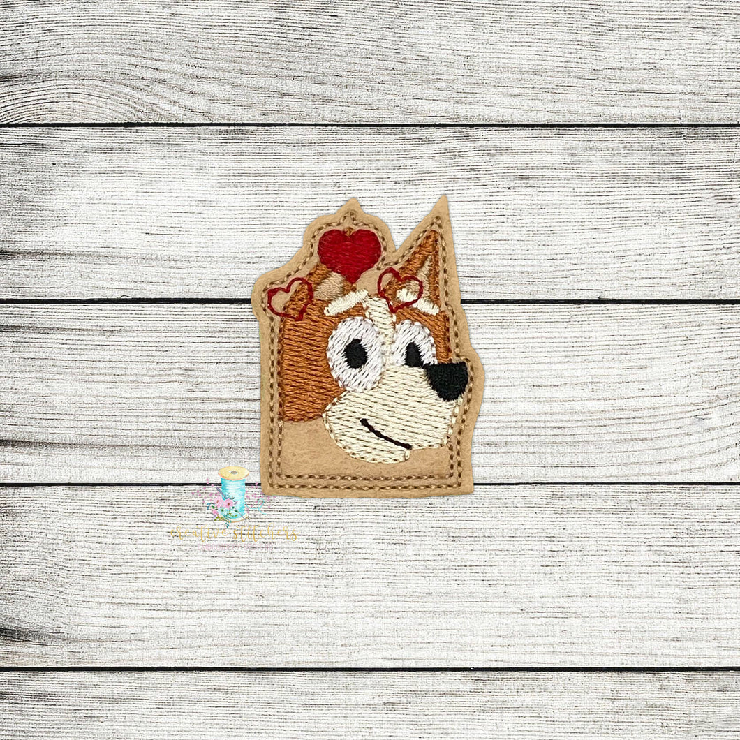 Valentine Blue Kid Feltie Digital Embroidery Design File