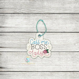 Call Me Boss Lady Eyelet Digital Embroidery Design File PP