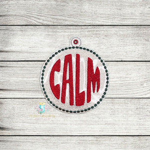 Calm Christmas Inspirational Ornament Digital Embroidery Design File