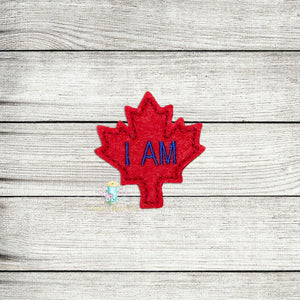 Canada Leaf Feltie Digital Embroidery Design File