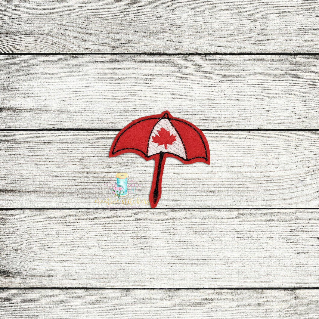 Canada Umbrella Feltie Digital Embroidery Design File