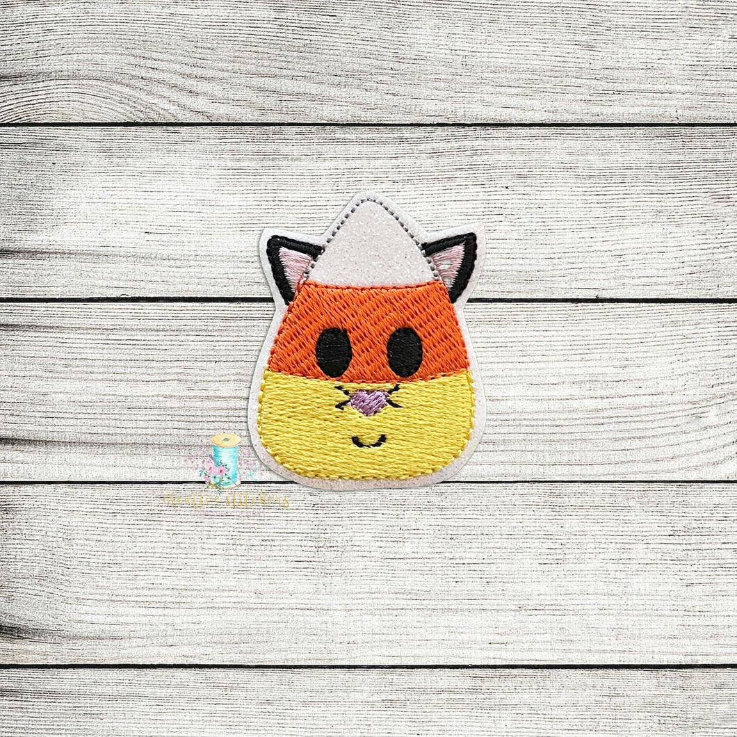 Candy Corn Cat Feltie Digital Embroidery Design File