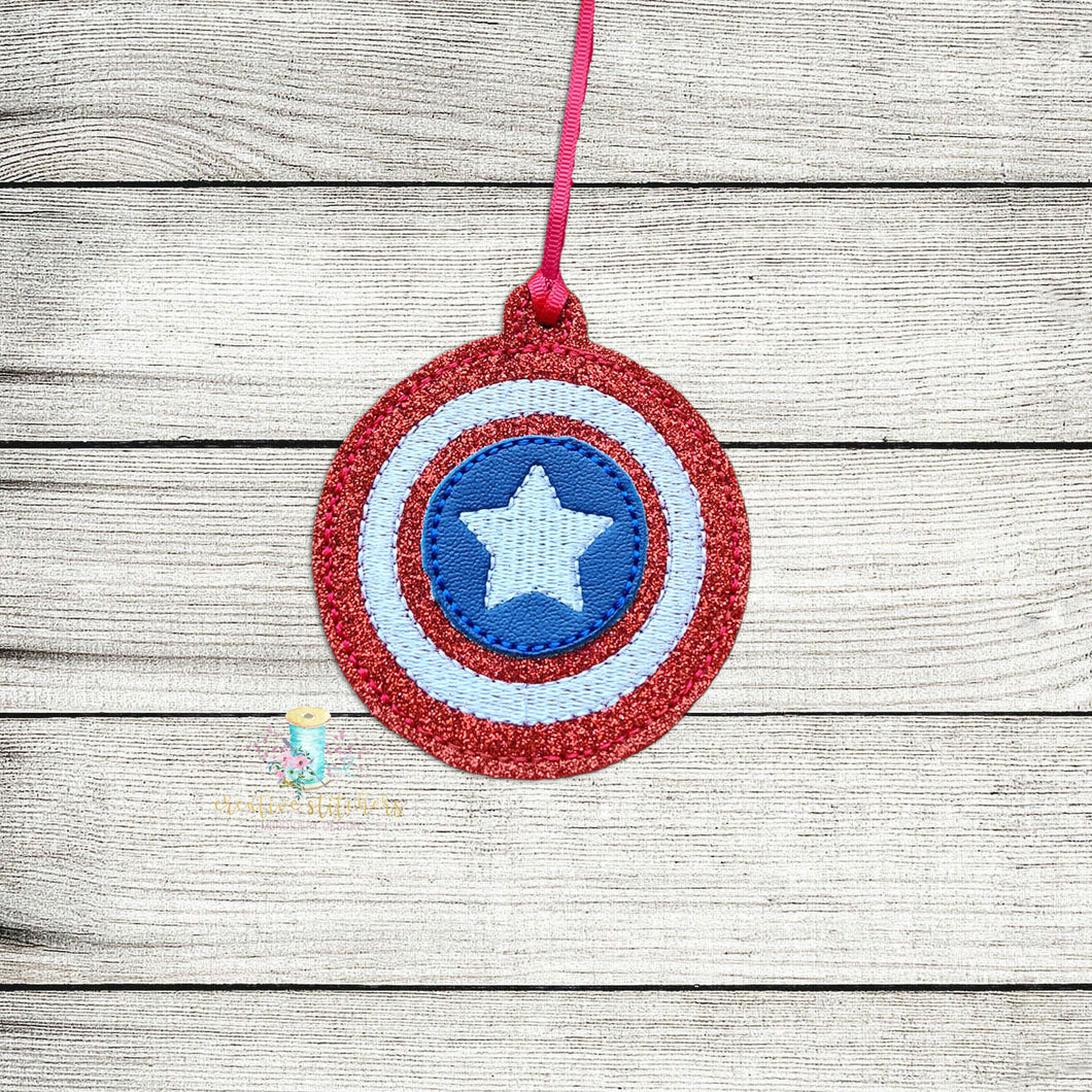 Captain Merica Ornament Digital Embroidery Design File