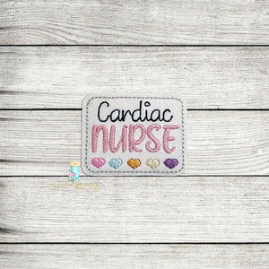 Cardiac Nurse Feltie Digital Embroidery Design File