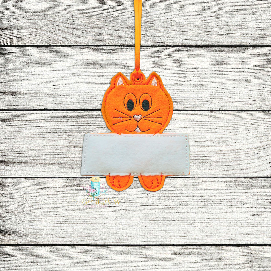 Cat Ornament Digital Embroidery Design File