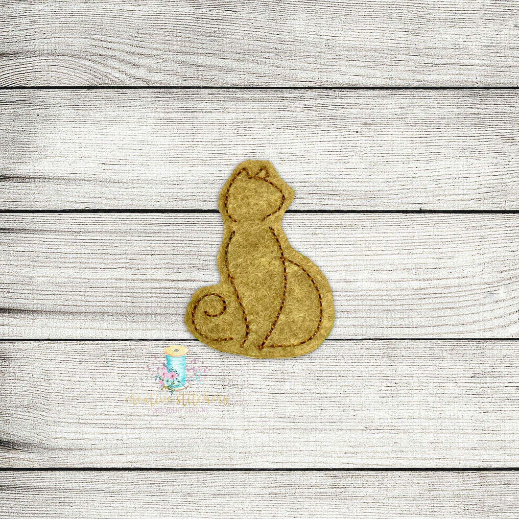 Cat Outline Digital Embroidery Design File