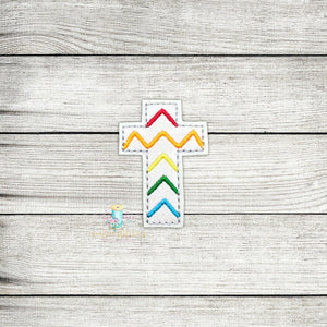 Chevron Cross Feltie Digital Embroidery Design File