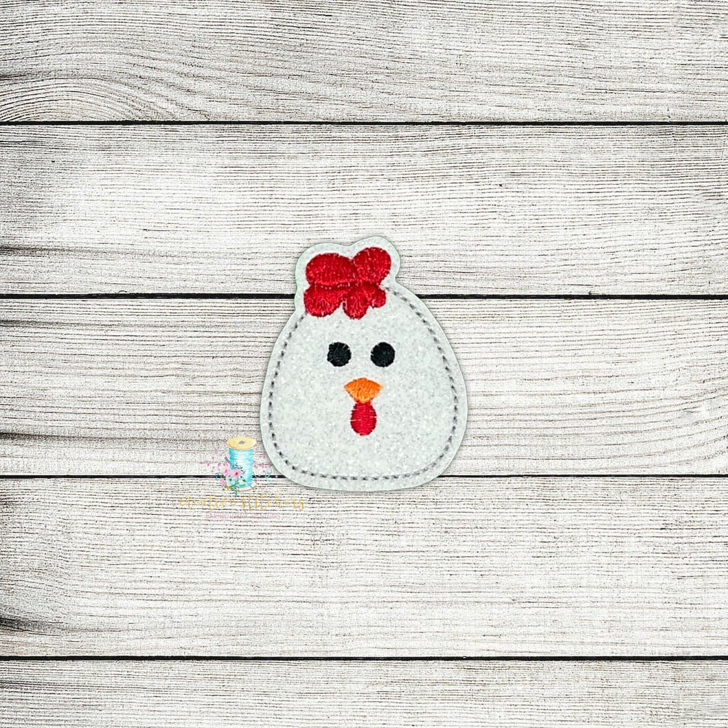 Chicken Head Feltie Digital Embroidery Design File