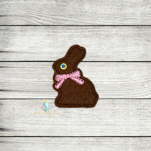 Chocolate Bunny Feltie Digital Embroidery Design File