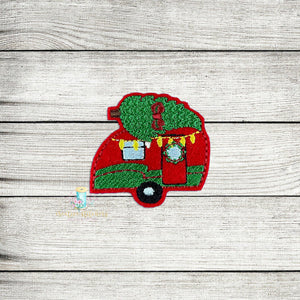 Christmas Camper Feltie Digital Embroidery Design File