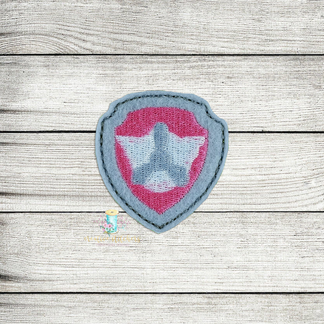 Cockapoo Patrol Shield Digital Embroidery Design File