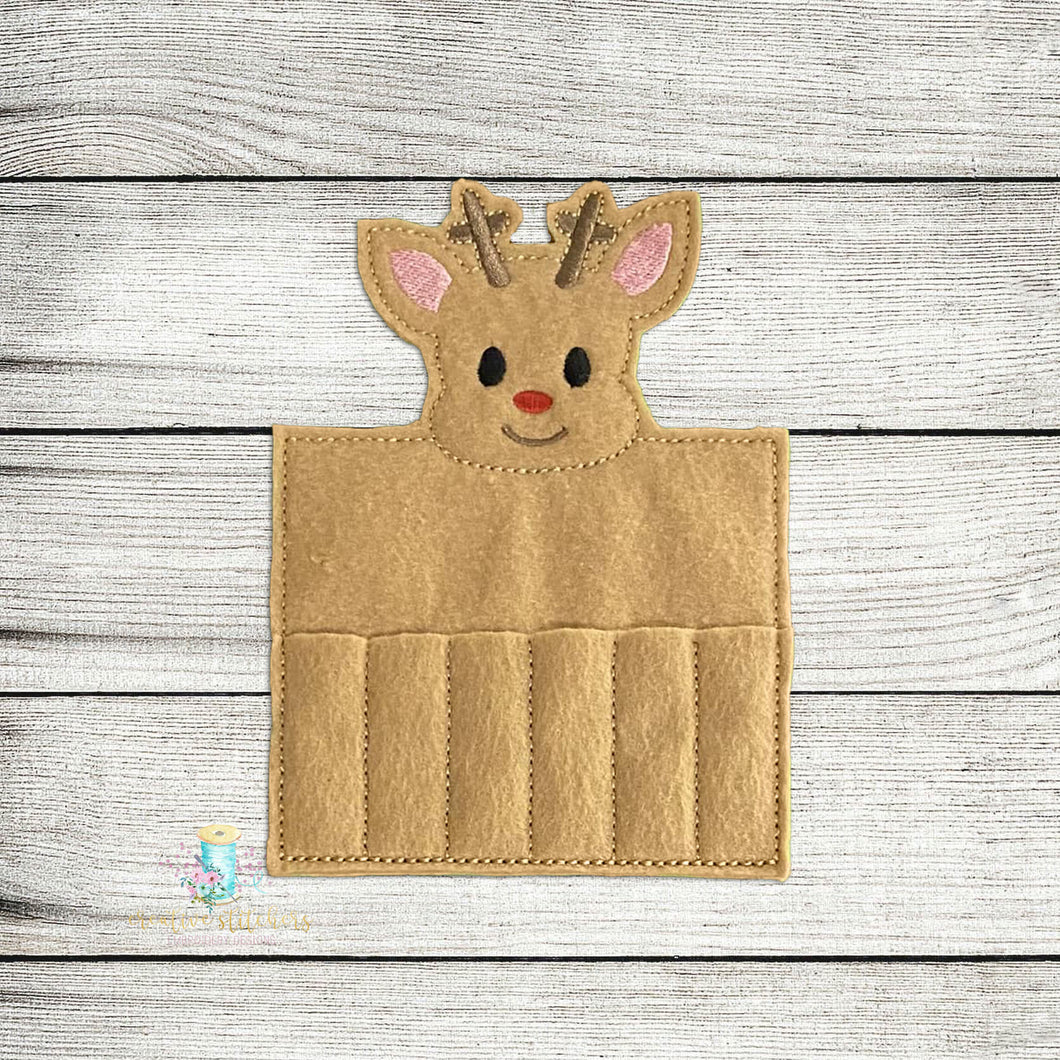 Reindeer Color Holder Digital Embroidery Design File