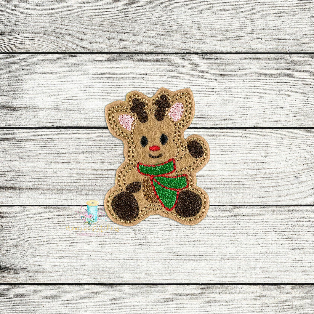 Cody Full Body Reindeer Feltie Digital Embroidery Design File