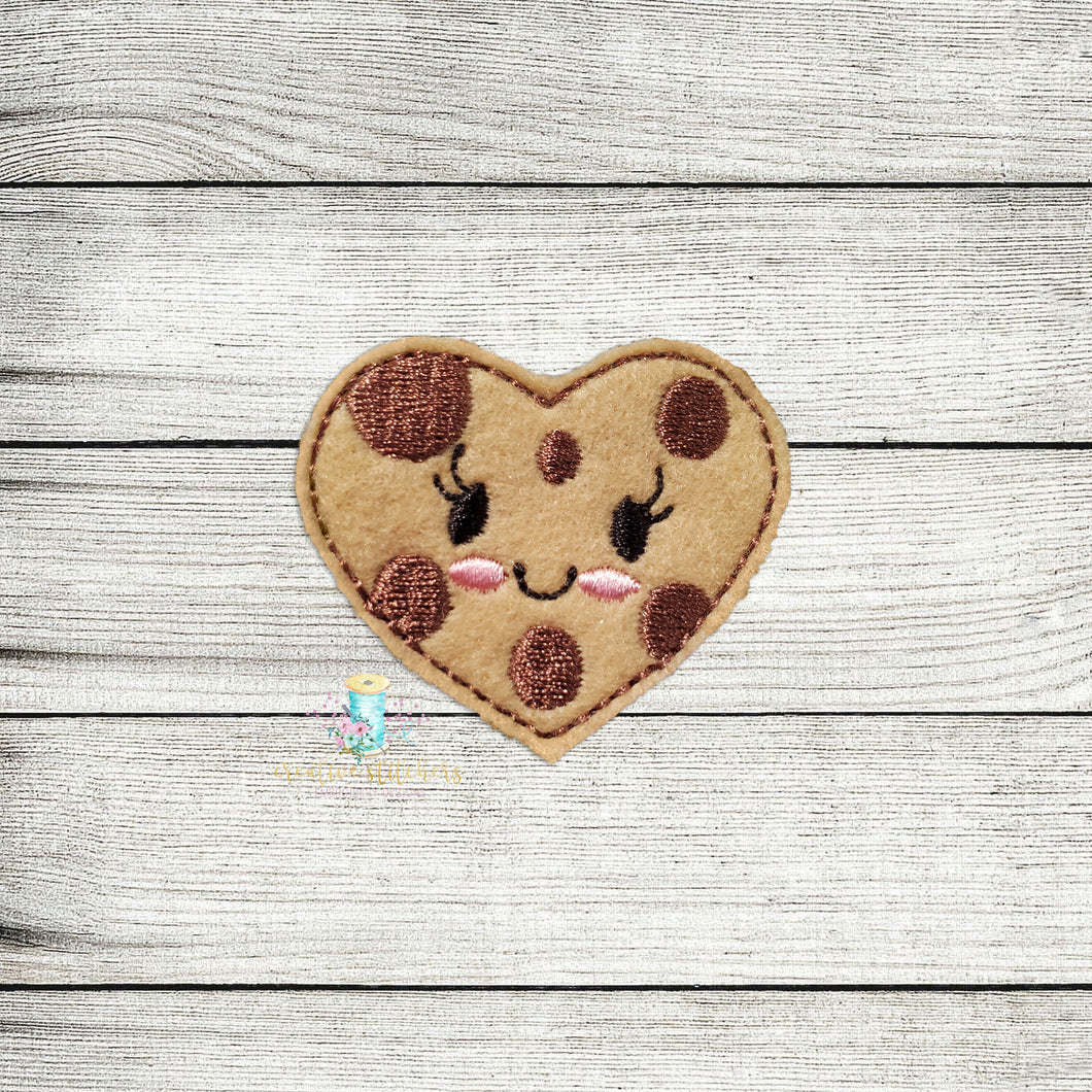Cookie Heart Feltie Digital Embroidery Design File