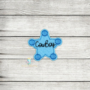 Cowboy Star Digital Embroidery Design File