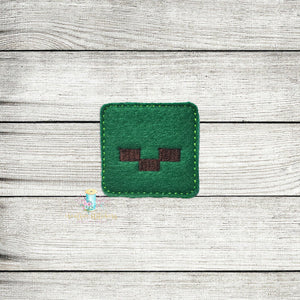 Creeper Block Craft Feltie Digital Embroidery Design File