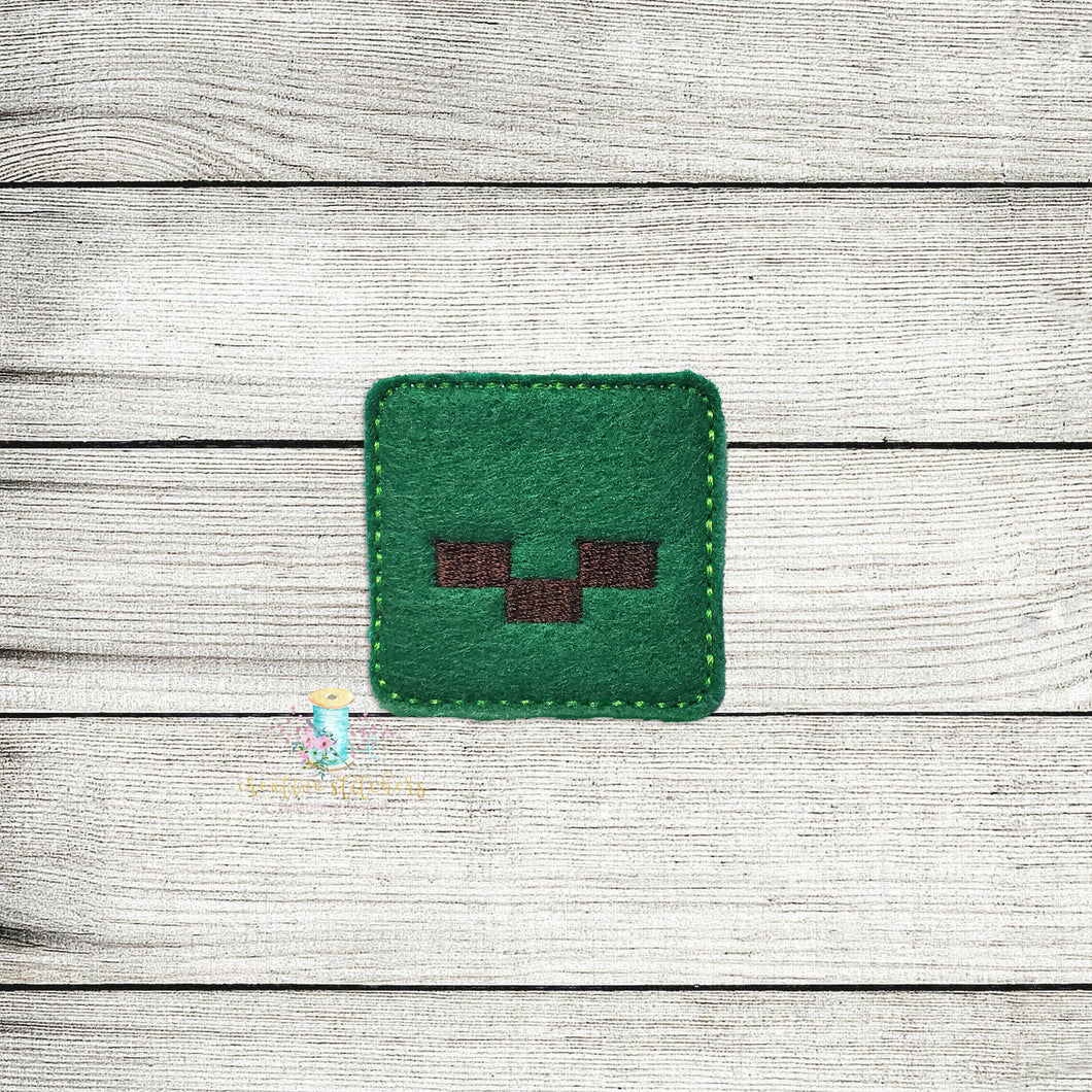 Creeper Block Craft Feltie Digital Embroidery Design File