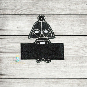 Darth Tag Ornament Digital Embroidery Design File