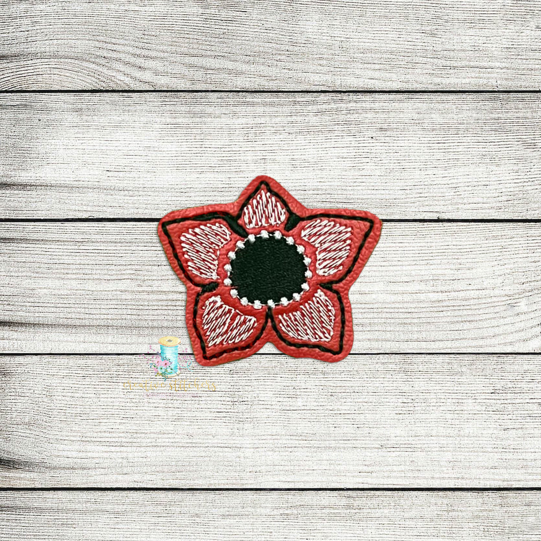 Biting Flower Plant Feltie Digital Embroidery Design File