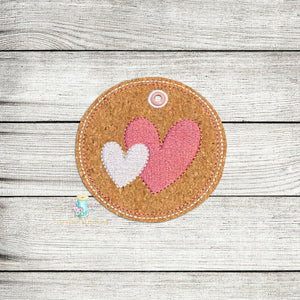 Double Heart Ornament Digital Embroidery Design File