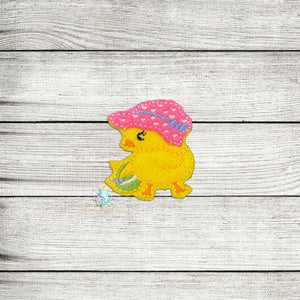 Easter Bonnet Chick Feltie Digital Embroidery Design File