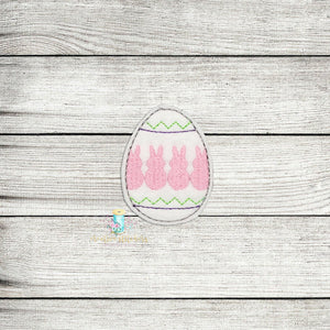 Easter Egg Bunnys Feltie Digital Embroidery Design File