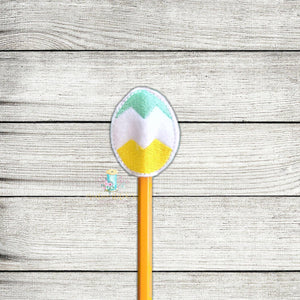 Easter Egg Pencil Topper Digital Embroidery Design File