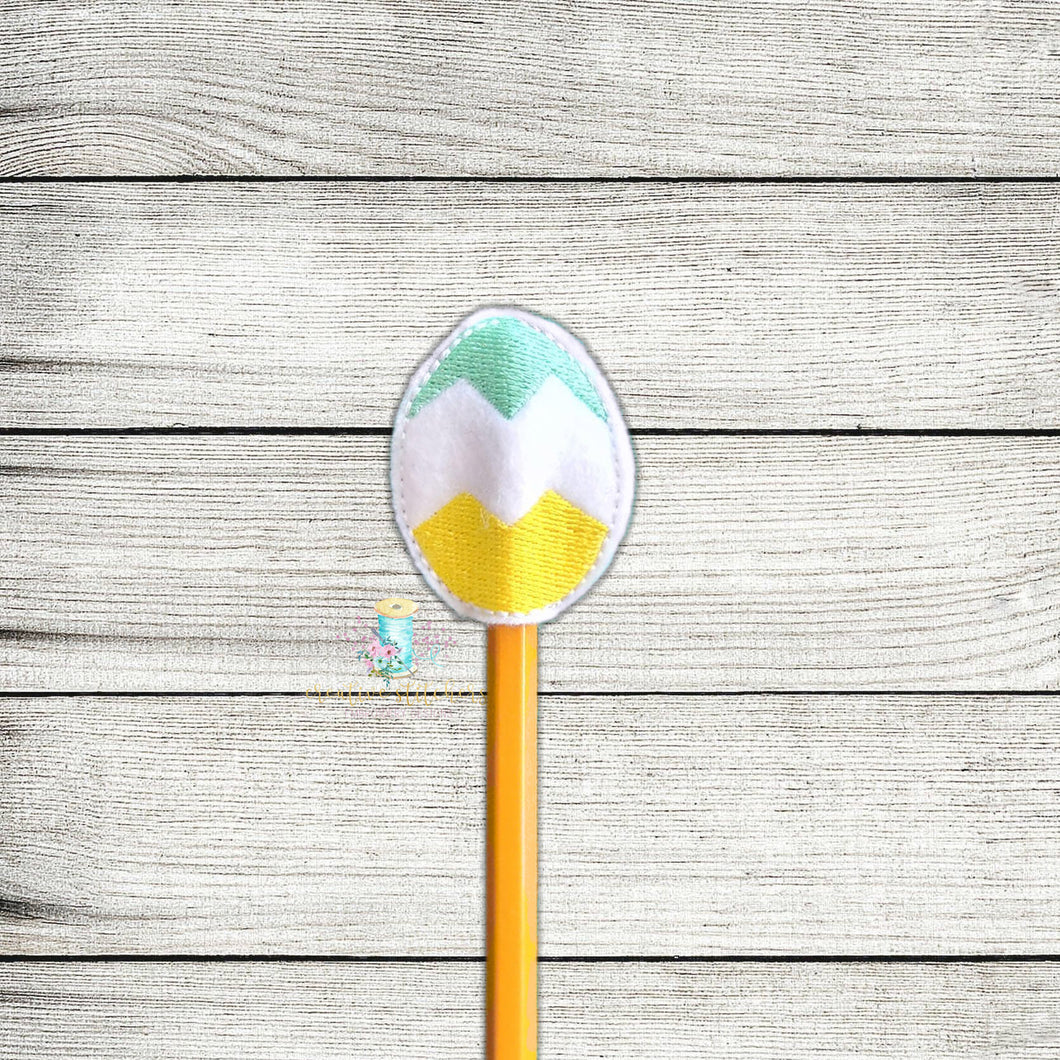 Easter Egg Pencil Topper Digital Embroidery Design File