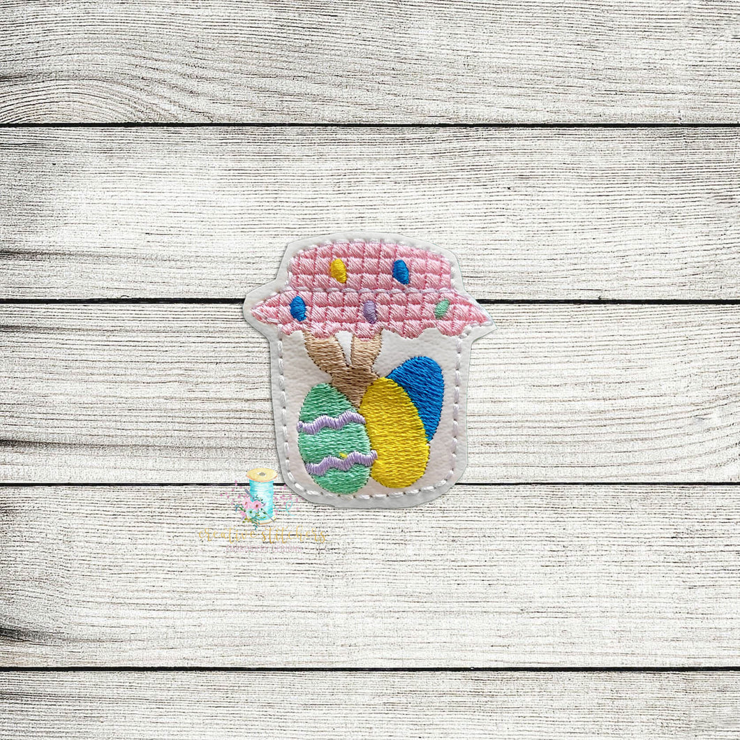 Easter Mason Jar Feltie Digital Embroidery Design File