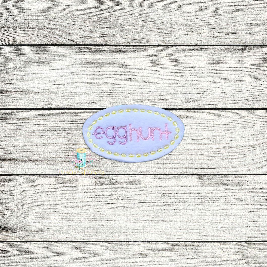 Egg Hunt Snap Clip Cover Digital Embroidery Design File