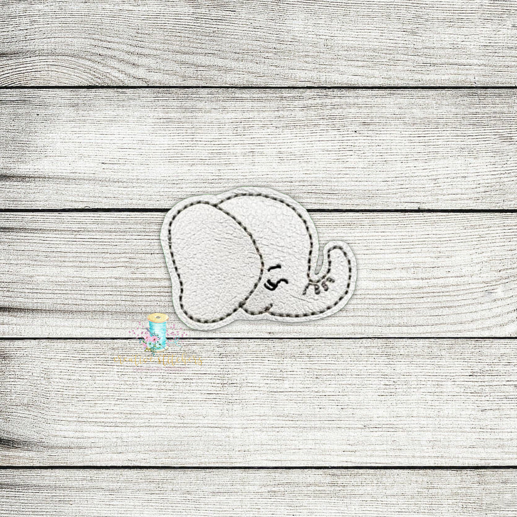 Elephant Head Feltie Digital Embroidery Design File