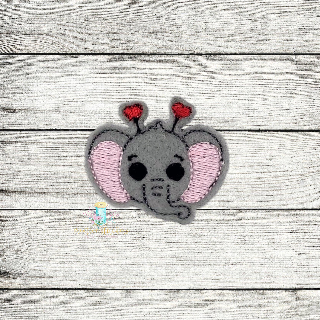 Elephant Heart Feltie Digital Embroidery Design File