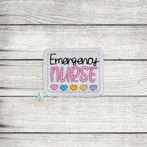 Emergency Nurse Feltie Digital Embroidery Design File