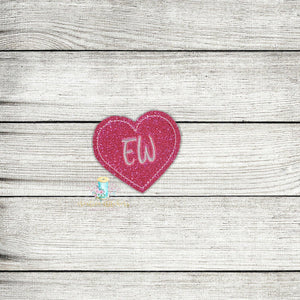 Ew Heart Feltie Digital Embroidery Design File