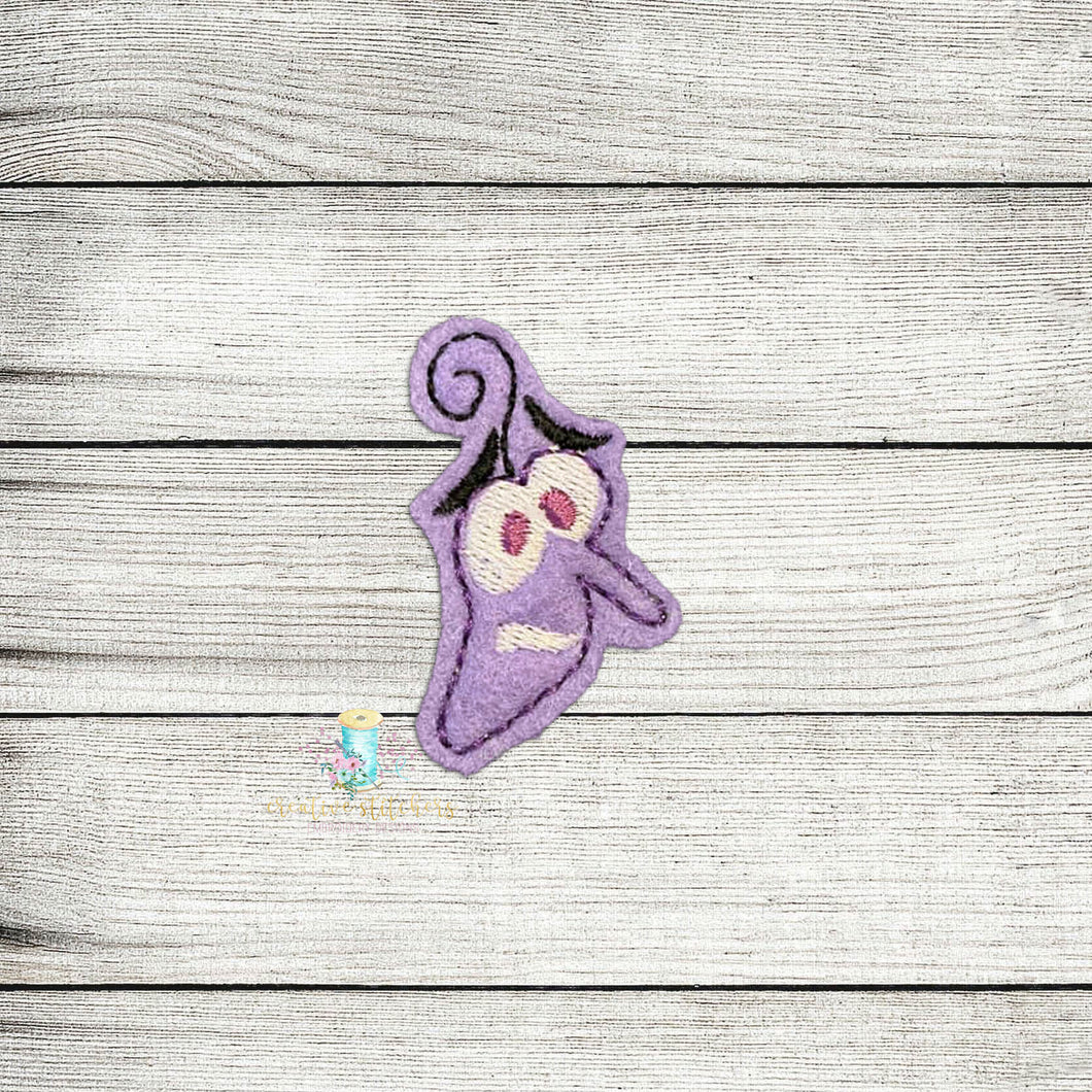Fear Face Feltie Digital Embroidery Design File