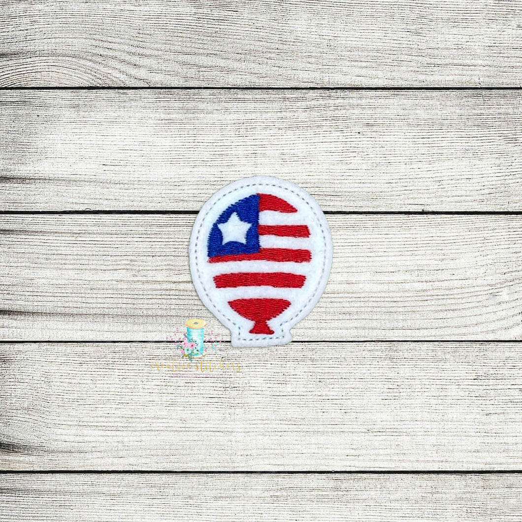 Flag Balloon Feltie Digital Embroidery Design File