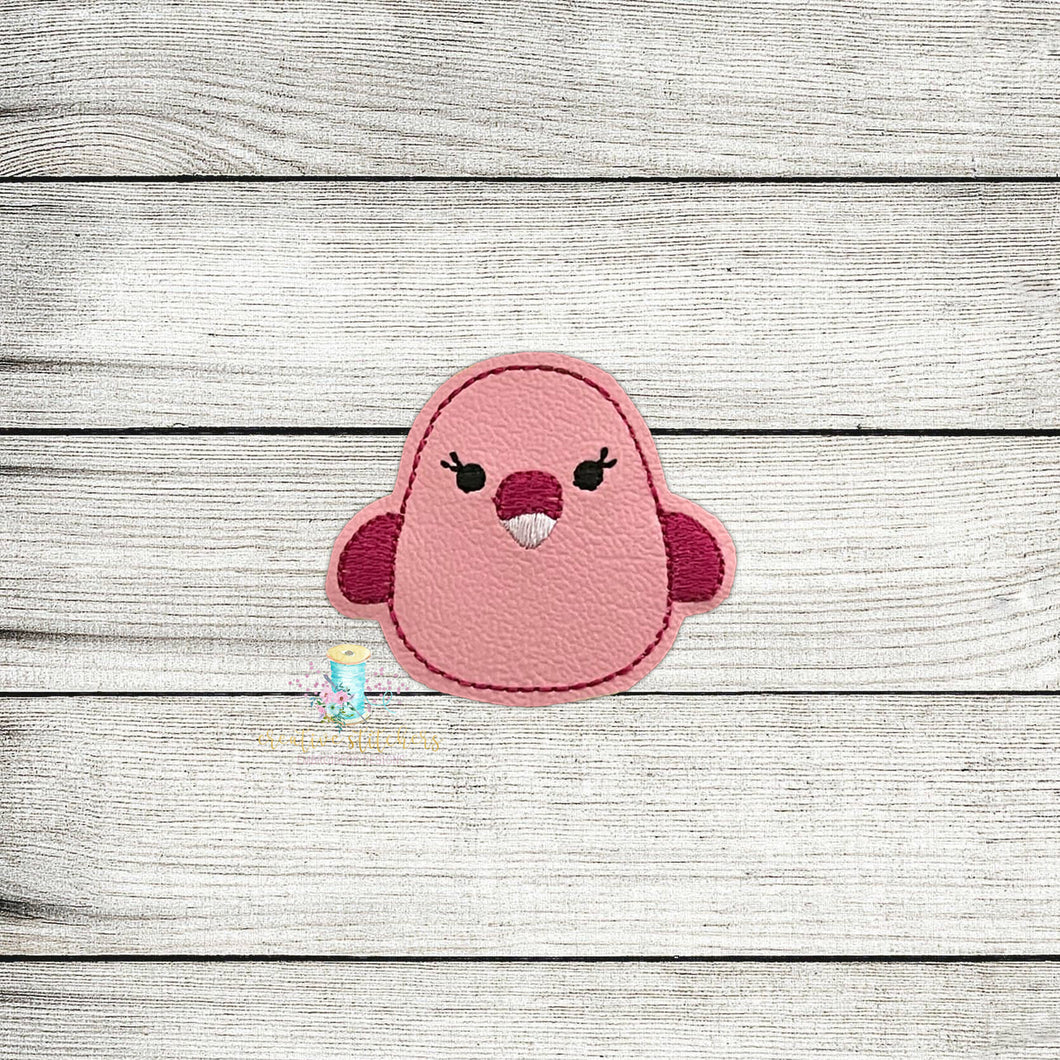 Fluffy Flamingo Feltie Digital Embroidery Design File