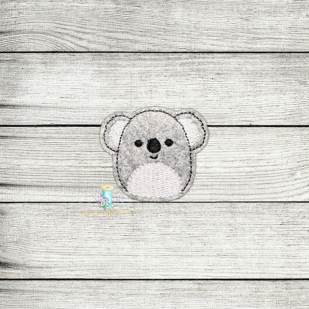 Fluffy Koala Feltie Digital Embroidery Design File