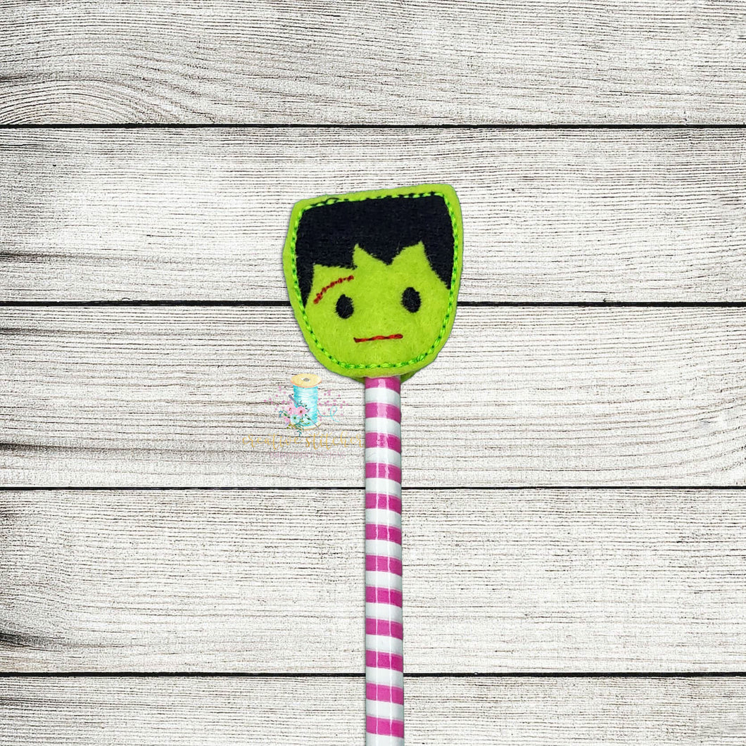 Frankenstein Pencil Topper Digital Embroidery Design File