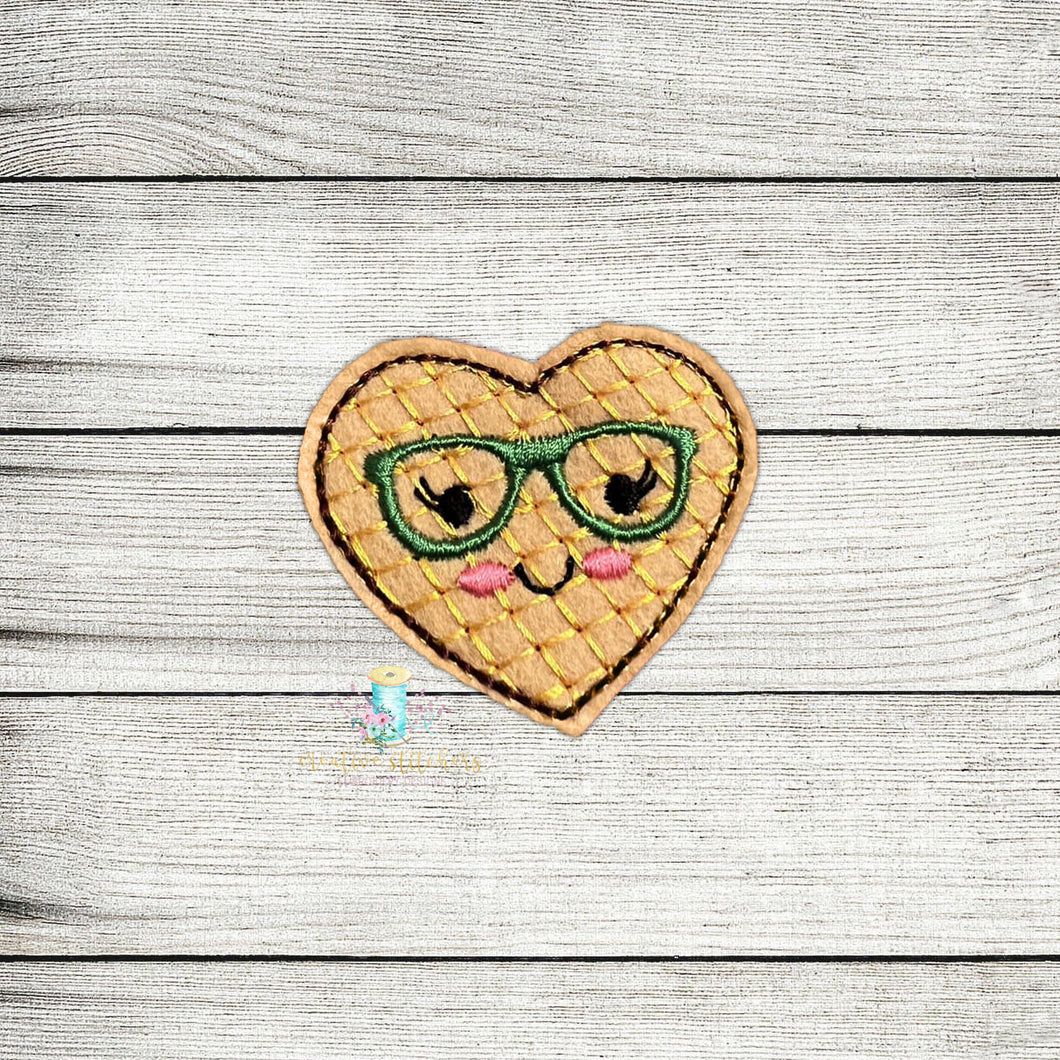Geeky Waffle Feltie Digital Embroidery Design File