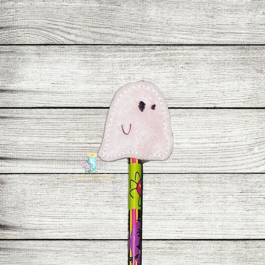 Ghost Pencil Toppers Digital Embroidery Design File