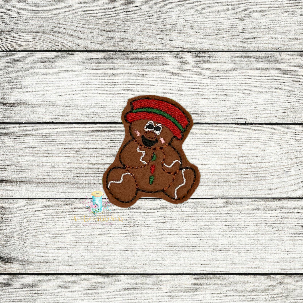 Ginger The Gingerbread Feltie Digital Embroidery Design File