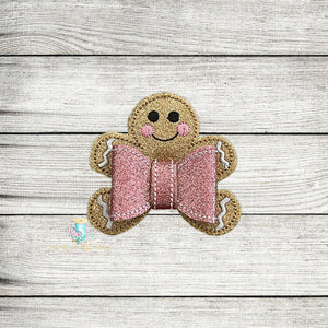 Gingerbread Bow Digital Embroidery Design File